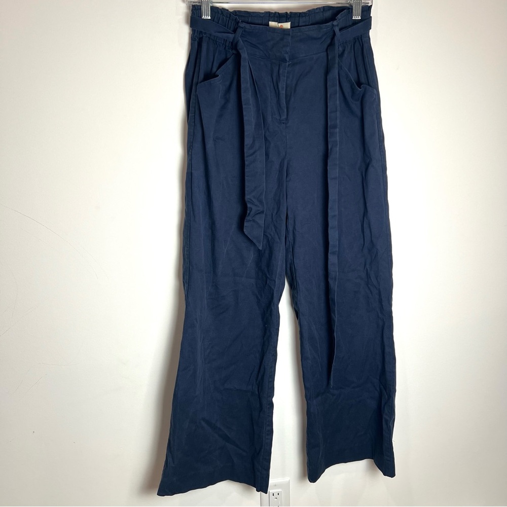 Marine Layer Navy Blue Paper Bag Straight Leg Pants